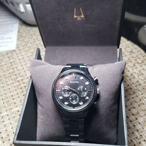 Bulova Black Bag Sleek Design